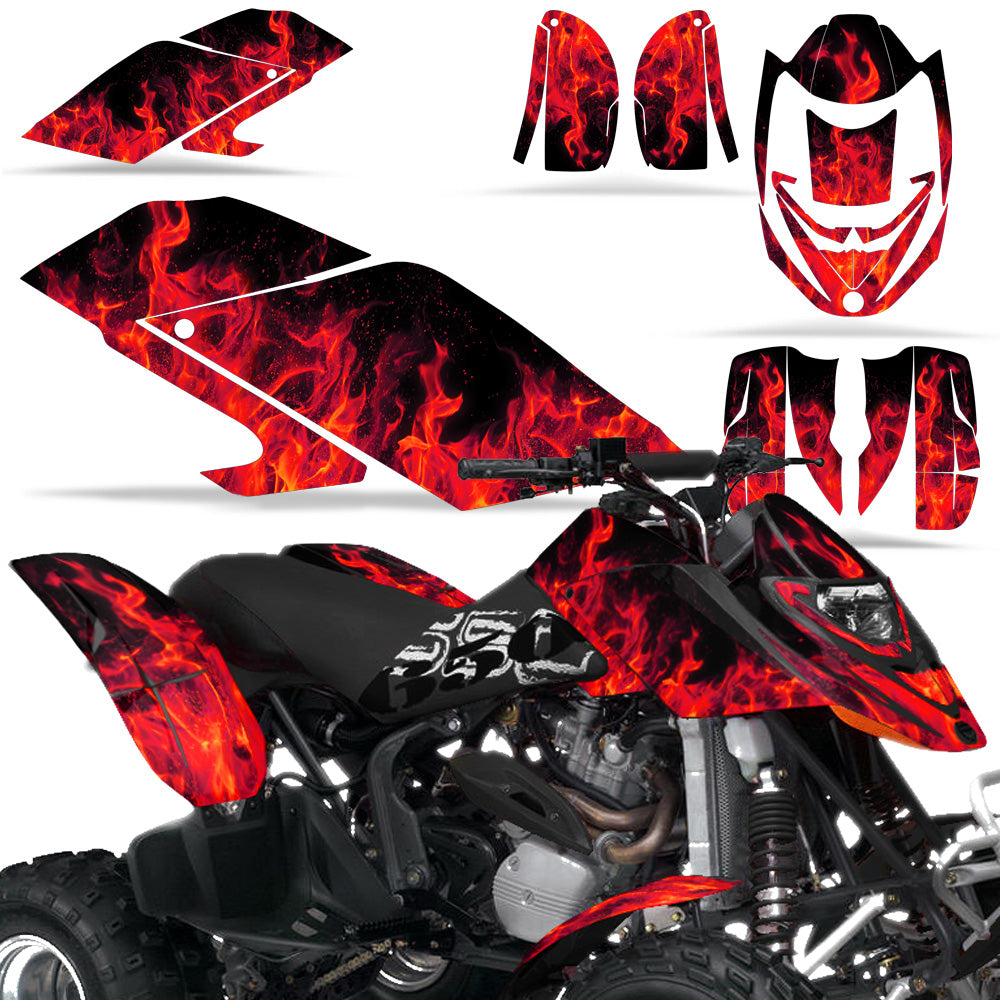 Can-Am Bombardier DS650 2008-2015 ATV Graphic Kit - Flames – Wholesale ...