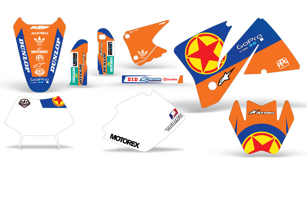 KTM EXC Decal Template Stencil Kit – Fits 125 200 250 300 380 400 520 (2001-02) 6 thumbnail image