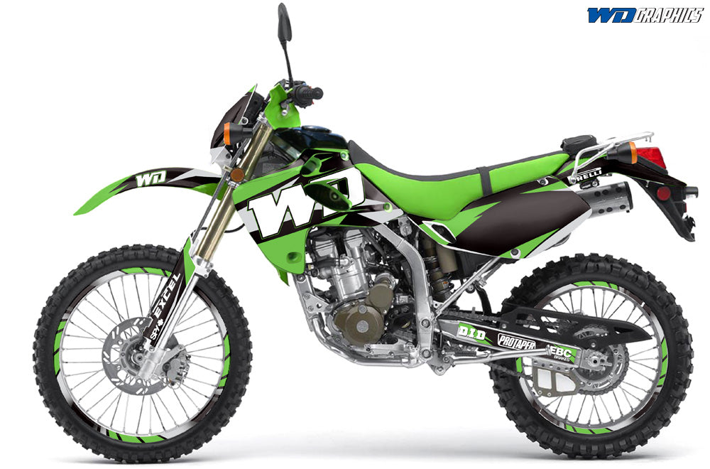 Kawasaki KLX 250 1998-2003 Motocross Graphic Kit WD Race Kawasaki KLX 250 1998-2003 Motocross Graphic Kit WD Race