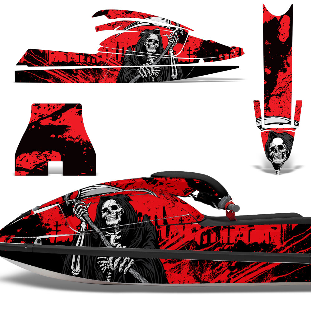 Kawasaki 750 SX SXR 1992-1998 Jet Ski Graphic Wrap Kit - Reaper V2