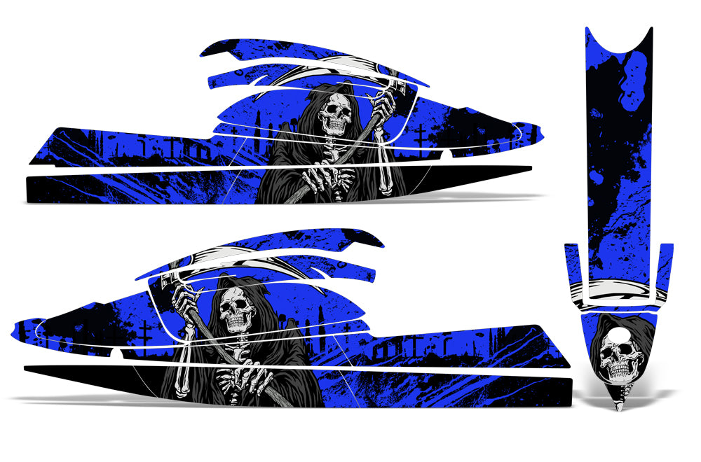 Kawasaki 750 SX SXR 1992-1998 Jet Ski Graphic Wrap Kit - Reaper V2