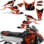 Yamaha FX Nytro 2008-2014 Sled Snowmobile Wrap Graphic Kit - Flames