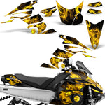 Yamaha FX Nytro 2008-2014 Sled Snowmobile Wrap Graphic Kit - Flames