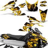 Yamaha FX Nytro 2008-2014 Sled Snowmobile Wrap Graphic Kit - Flames