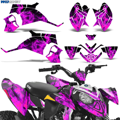 Polaris Predator 90 ATV Quad Graphic Kit - Flames