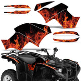Yamaha Grizzly 700/550 2007-2014 Quad Graphic Kit - Flames