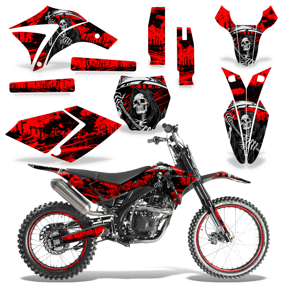 Yamaha Raptor 250 ATV Graphic Kit - 2008-2014 Reaper Red