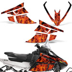Arctic Cat F Z1 Series Sled Snowmobile Wrap Graphic Kit - Flames