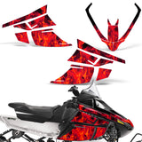 Arctic Cat F Z1 Series Sled Snowmobile Wrap Graphic Kit - Flames