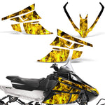 Arctic Cat F Z1 Series Sled Snowmobile Wrap Graphic Kit - Flames
