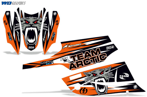 Arctic Cat Firecat Sled Snowmobile Wrap Graphic Kit - Team Arctic