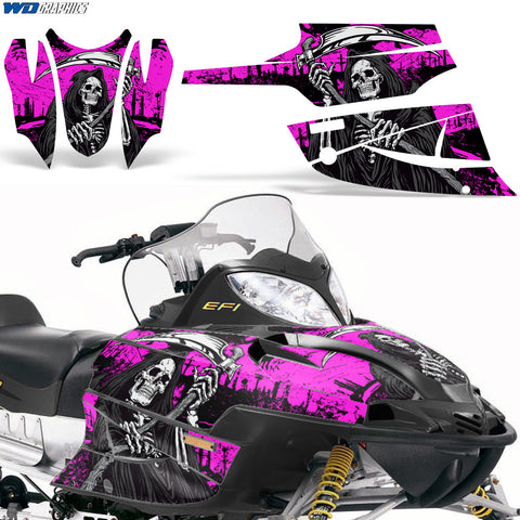 Arctic Cat Firecat Sled Snowmobile Wrap Graphic Kit - Reaper V2