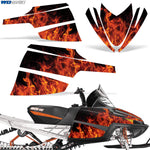 Arctic Cat M Series Crossfire Snowmobile Wrap Graphic Kit - Flames