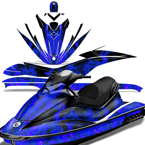 Sea-Doo GTI 2006-2010 Sitdown Jet Ski Graphic Wrap Kit - Flames
