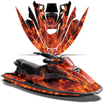 Sea-Doo GTI Bombardier GTX Siege Avant 1996-1999 Sitdown Jet Ski Graphic Wrap Kit - Flames