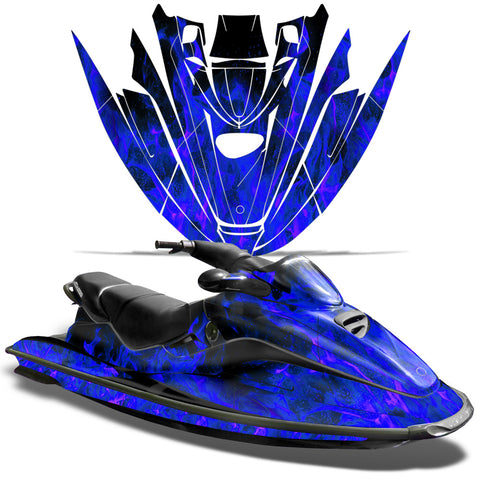Sea-Doo GTI Bombardier GTX Siege Avant 1996-1999 Sitdown Jet Ski Graphic Wrap Kit - Flames
