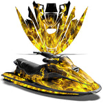 Sea-Doo GTI Bombardier GTX Siege Avant 1996-1999 Sitdown Jet Ski Graphic Wrap Kit - Flames