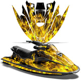 Sea-Doo GTI Bombardier GTX Siege Avant 1996-1999 Sitdown Jet Ski Graphic Wrap Kit - Flames