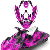 Sea-Doo Bombardier Spark (2 UP) 2014-2016 Jet Ski Graphic Wrap Kit - Flames