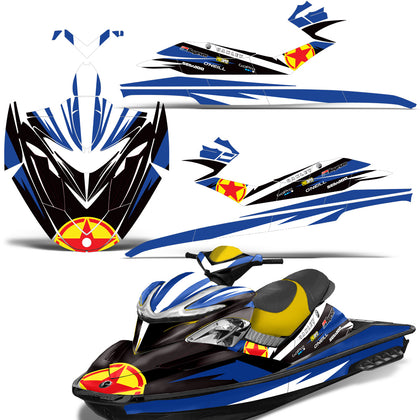 Sea-Doo RXP 2004-2011 Sitdown Jet Ski Graphic Wrap Kit - Red Star