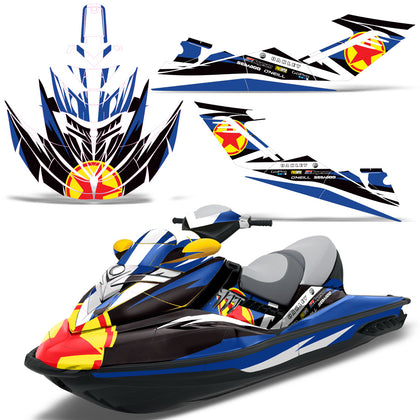 Sea-Doo RXT 2005-2009 Sitdown Jet Ski Graphic Wrap Kit - Red Star