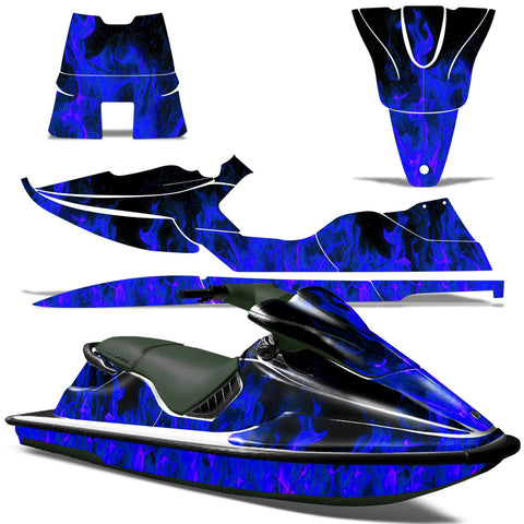 Sea-Doo XP Bombardier Spark 1993-1996 Jet Ski Graphic Wrap Kit - Flames