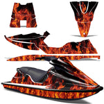 Sea-Doo XP Bombardier Spark 1993-1996 Jet Ski Graphic Wrap Kit - Flames