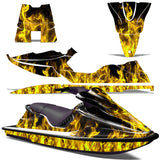 Sea-Doo XP Bombardier Spark 1993-1996 Jet Ski Graphic Wrap Kit - Flames