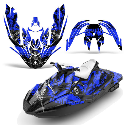Sea-Doo Bombardier Spark (3 UP) 2015-2018 Jet Ski Graphic Wrap Kit - Reaper V2
