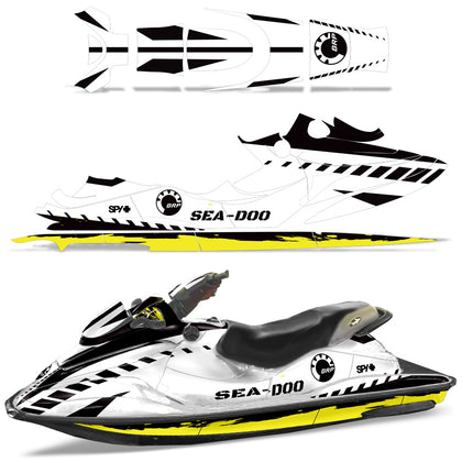 Sea-Doo Bombardier GSX 1996-1999 Jet Ski Graphic Wrap Kit - Wrecked