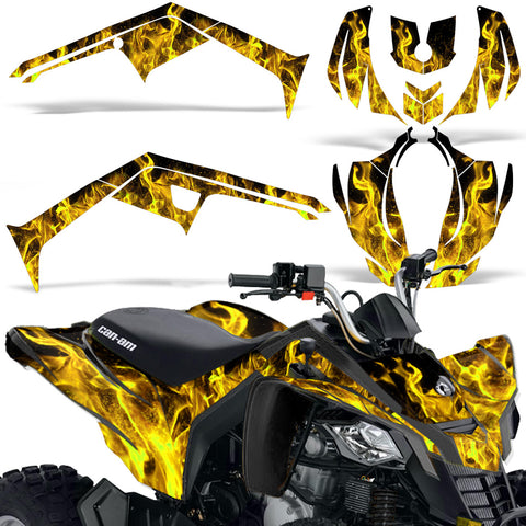 Can-Am Bombardier DS250 2006-2021 ATV Graphic Kit - Flames
