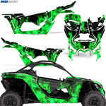 Can Am Maverick X3/X DS/ X RS 2016-2022 UTV Graphic Wrap FULL Kit - Flames