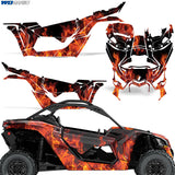 Can Am Maverick X3/X DS/ X RS 2016-2022 UTV Graphic Wrap FULL Kit - Flames