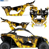 Can Am Maverick X3/X DS/ X RS 2016-2022 UTV Graphic Wrap FULL Kit - Flames