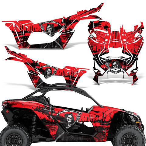 Can Am Maverick X3/X DS/ X RS 2016-2022 UTV Graphic Wrap FULL Kit - Reaper V2