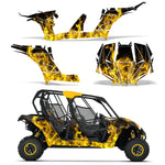 Can-Am BRP Maverick MAX 1000 R 4 Door 2017-2018 UTV Graphic Kit - Flames