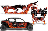 Can Am Maverick X3/X DS/ X RS 4 Door 2016-2022 UTV Graphic Wrap TRIM Kit - Flames