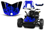 Can Am F3-S Spyder 2015-2016 Roadster Hood Graphic Kit - Flames