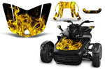 Can Am F3-S Spyder 2015-2016 Roadster Hood Graphic Kit - Flames