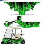 Club Car 1983-2014 Golf Cart Wrap Graphic Kit - Flames