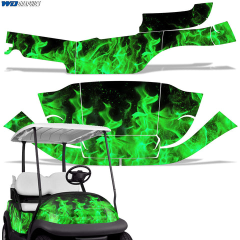 Club Car Precedent i2 2004-2017 Golf Cart Wrap Graphic Kit - Flames