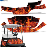 Club Car Precedent i2 2004-2017 Golf Cart Wrap Graphic Kit - Flames