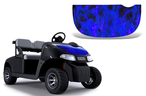 EZ Go Freedom RXV 2015+ Golf Cart Hood Wrap Graphic Kit - Flames