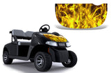 EZ Go Freedom RXV 2015+ Golf Cart Hood Wrap Graphic Kit - Flames