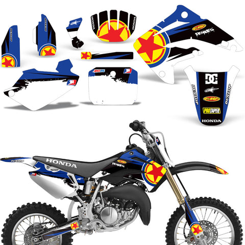 Honda CR 85 2003-2007 Motocross Graphic Kit  Red Star