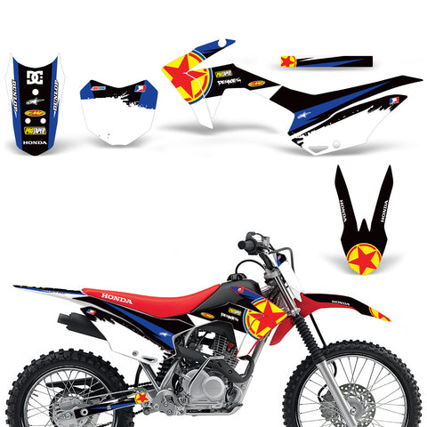 Honda CRF 125F 2014-2018 Motocross Graphic Kit Red Star
