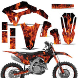 Honda CRF 450R 450RW 2021 Motocross Graphic Kit Flames