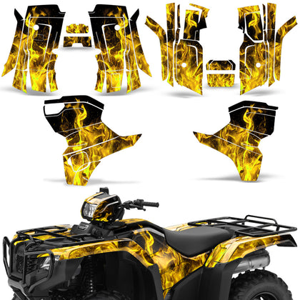 Honda Foreman 2015 UP ATV Quad Graphic Kit Flames