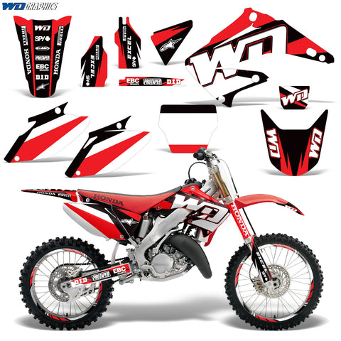 Honda CR 125/250 2002-2015 Motocross Graphic Kit WD Race