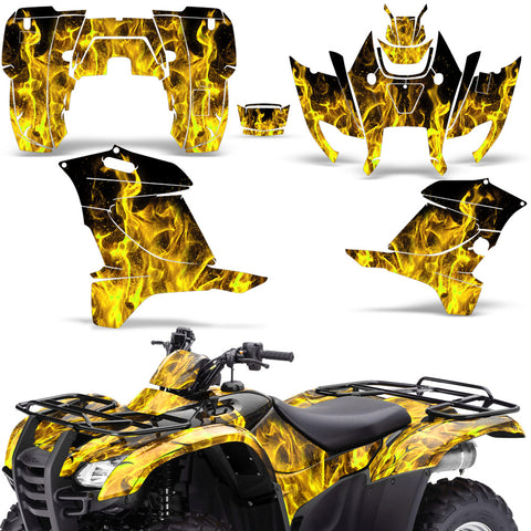 Honda Rancher/Rancher AT 2007-2013 ATV Graphic Kit - Flames